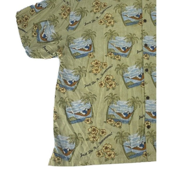 Men's Big‎ Dogs Short Sleeve Button Down Hawaiian Shirt 4X Just Do It...Tomorrow - Picture 2 of 10